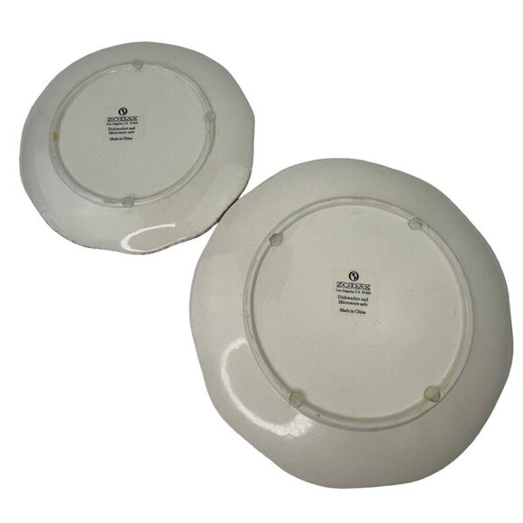 Zodax Seashell Plate Lot of 2 Nautical Beach Home Decor Embossed Seahorse Ocean - Picture 6 of 15